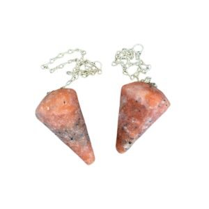 Pêndulo De Pedra Calcita Laranja - 2pç