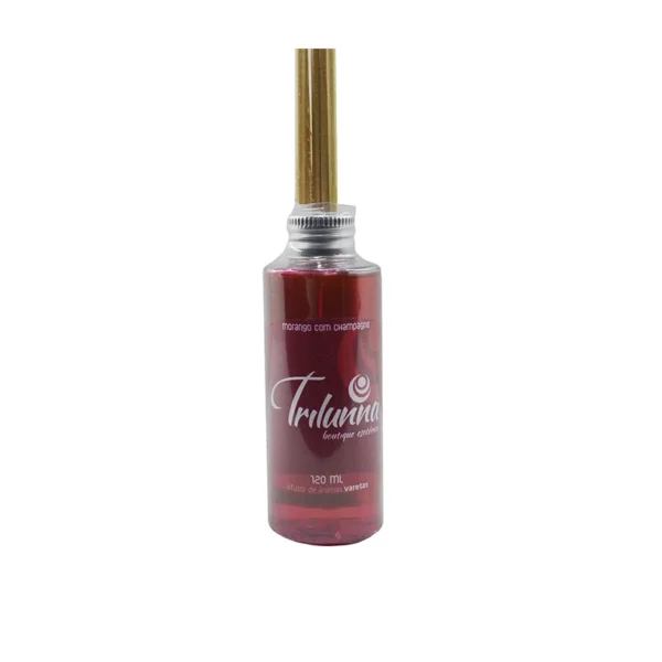 Difusor De Varetas 120ml Morango Com Champagne