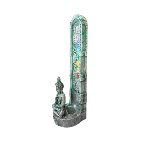 Incensário Torre 23cm Chakras Buda Cinza - Image 3