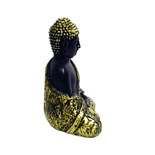 Buda Tibetano 12cm Preto/Dourado - Image 2