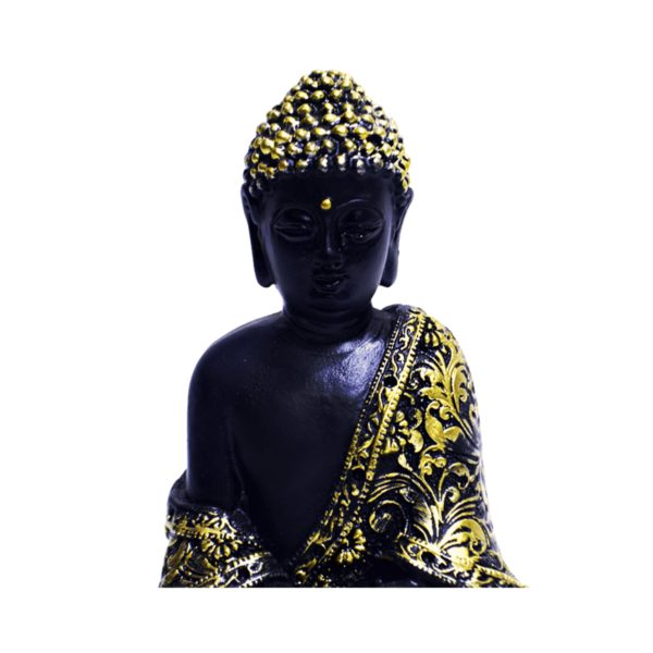 Buda Tibetano 12cm Preto/Dourado - Image 5