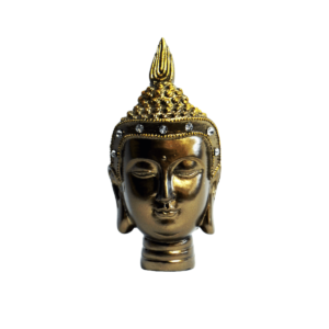 Buda Tibetano 13cm Cabeça Dourada