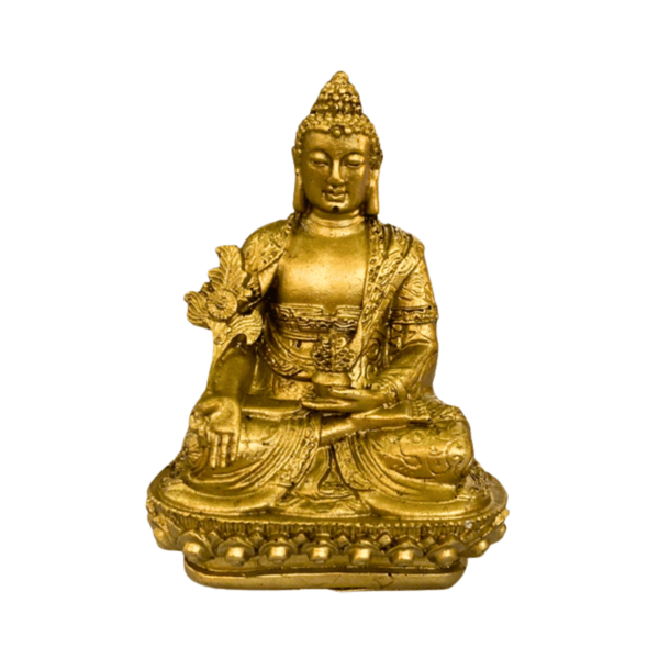 Buda Tibetano 11cm Dourado