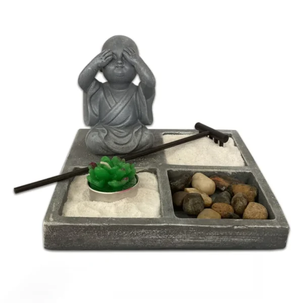 Jardim Zen 17cm - Monge C/Porta Vela