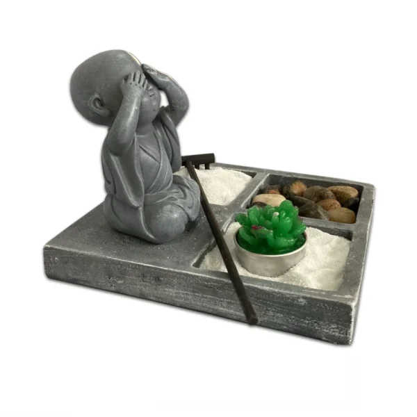 Jardim Zen 17cm - Monge C/Porta Vela - Image 2