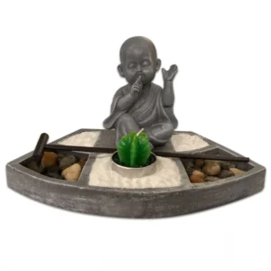Jardim Zen 25cm - Monge C/Porta Vela