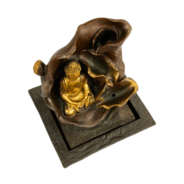 Fonte De Água Decorativa Buda 26cm Dourado Bivolt - Motor 01 Led - Image 2