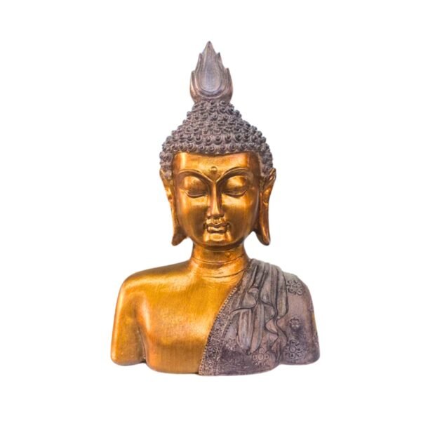 Buda Tibetano 36cm Dourado - Busto