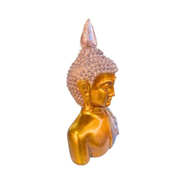 Buda Tibetano 36cm Dourado - Busto - Image 2