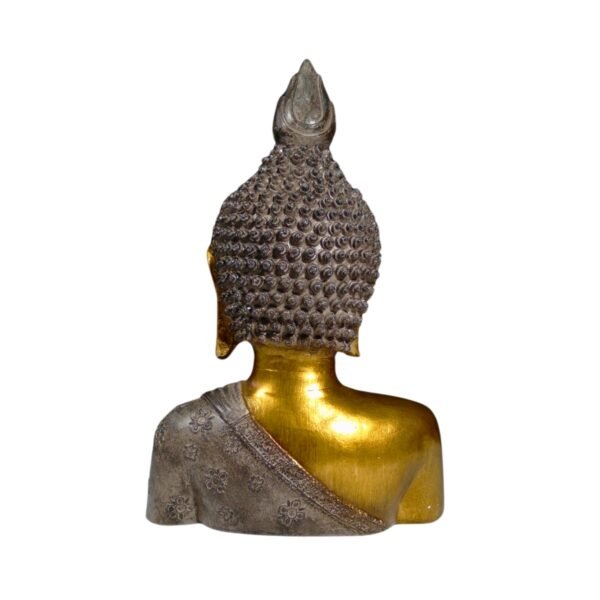 Buda Tibetano 36cm Dourado - Busto - Image 3