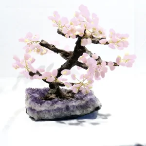 Árvore 50cm Pedra Quartzo Rosa