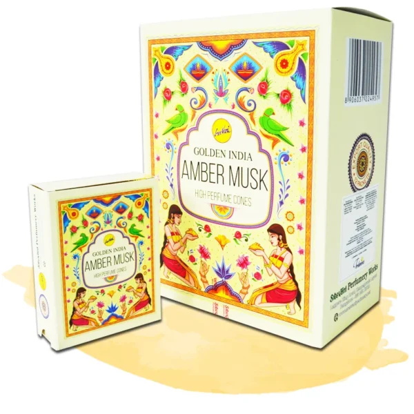 Incenso Cascata Golden India - Amber Musk - Unidade