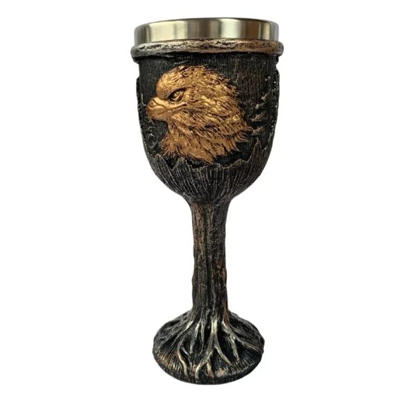 Cálice Decorativo Colecionável 18,5Cm Águia Dourada