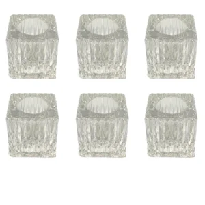 Porta Velas De Vidro 04Cm - 6 Peças