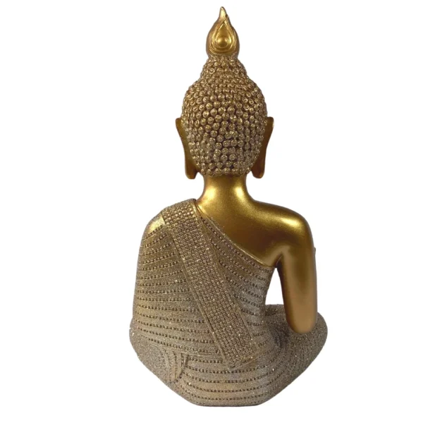 Estátua Decorativa 30Cm Buda Tibetano Dourado - Image 5