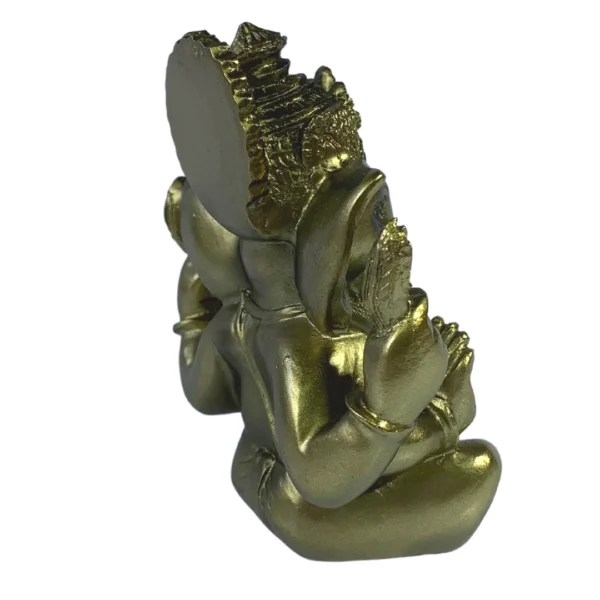 Estátua Decorativa 10,5Cm Ganesha Dourado - Image 5