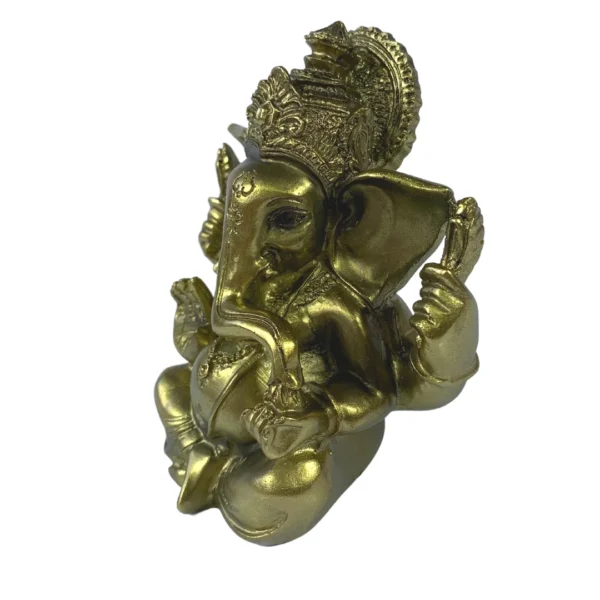 Estátua Decorativa 10,5Cm Ganesha Dourado - Image 7