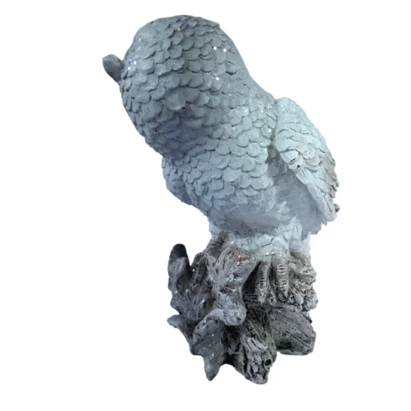 Estátua Decorativa 14,5Cm Coruja Branca - Image 4