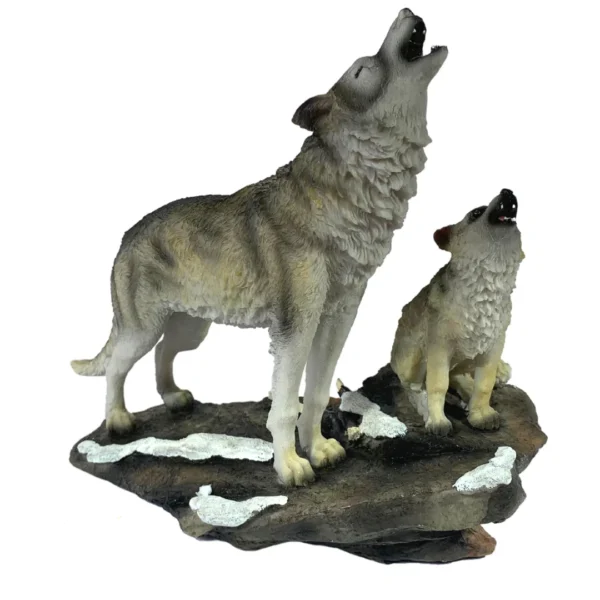 Estátua Decorativa 25Cm Lobos