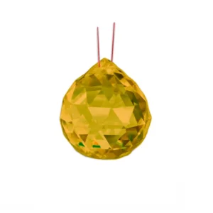 Bola Multifacetada Feng Shui 40mm Amarela