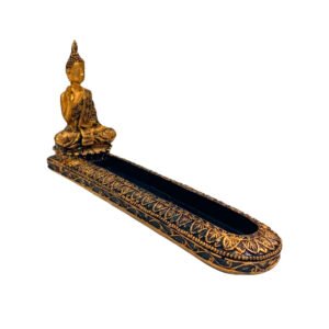 Incensário Régua Buda Tibetano Dourado