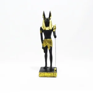 Estátua Decorativa Deus Anúbis 14Cm Dourado