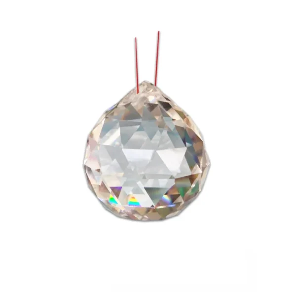 Bola Multifacetada Feng Shui 20mm Branca