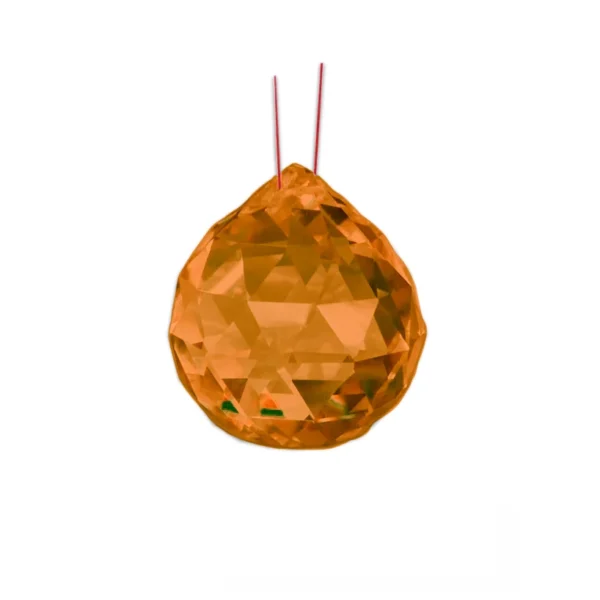 Bola Multifacetada Feng Shui 20mm Âmbar