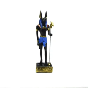 Estátua Decorativa Deus Anúbis 14Cm Azul