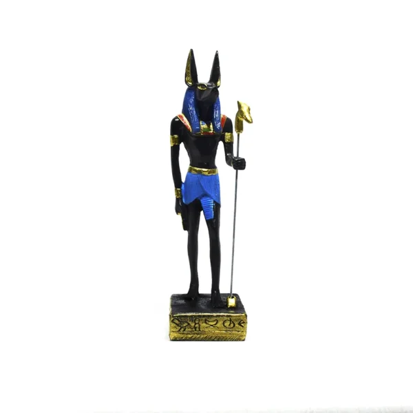 Estátua Decorativa Deus Anúbis 29Cm Azul
